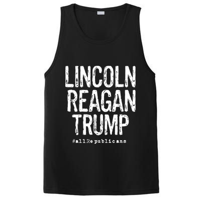 Lincoln Reagan Trump Favorite Presidents PosiCharge Competitor Tank