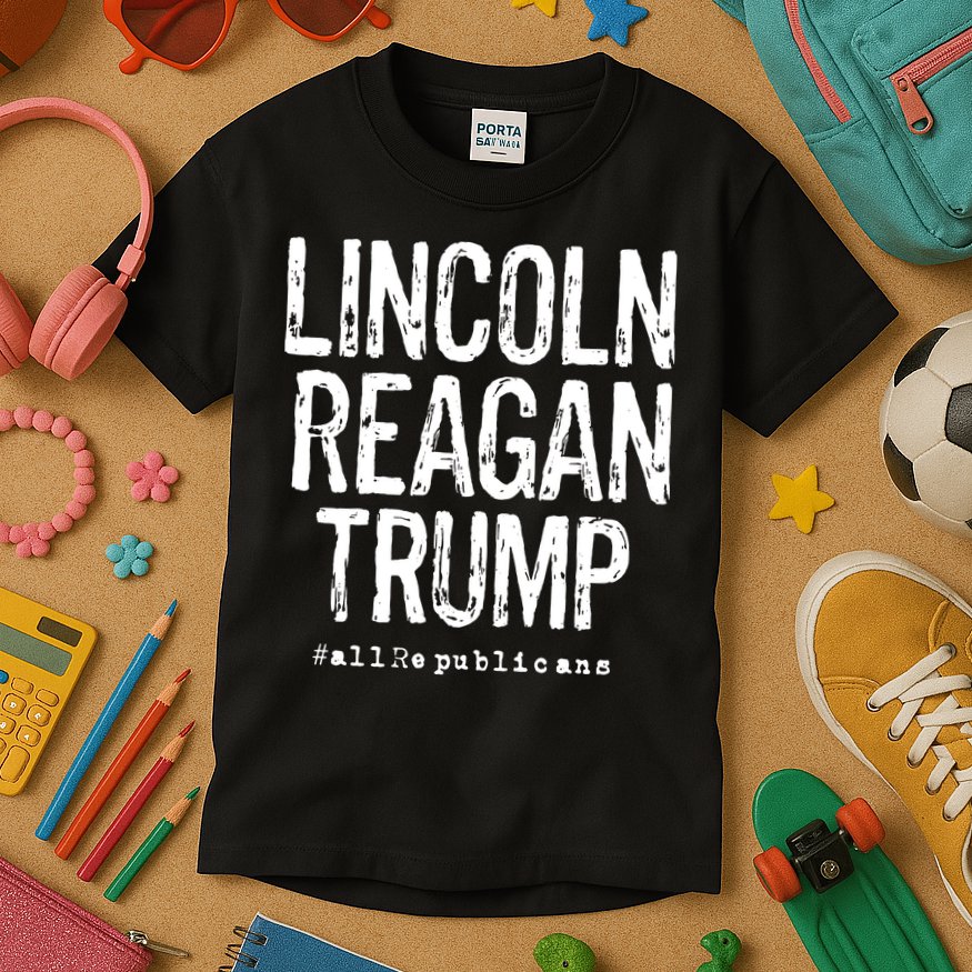 Lincoln Reagan Trump Favorite Presidents Kids T-Shirt