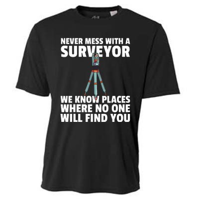 Land Recorder Technician Gift For Cartogropher Surveyor Cooling Performance Crew T-Shirt