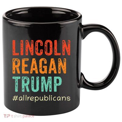 Lincoln Reagan Trump Favorite Presidents 11oz C Handle Ceramic Mug