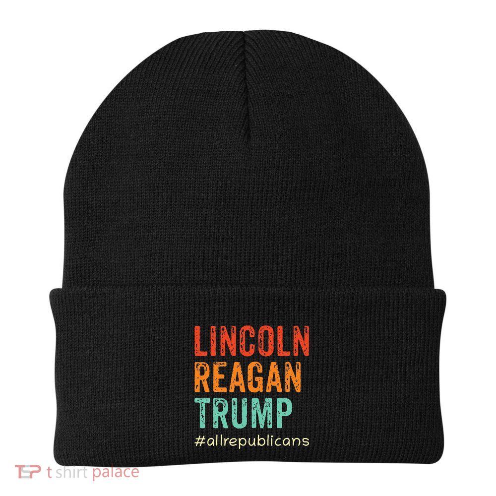 Lincoln Reagan Trump Favorite Presidents Beanie