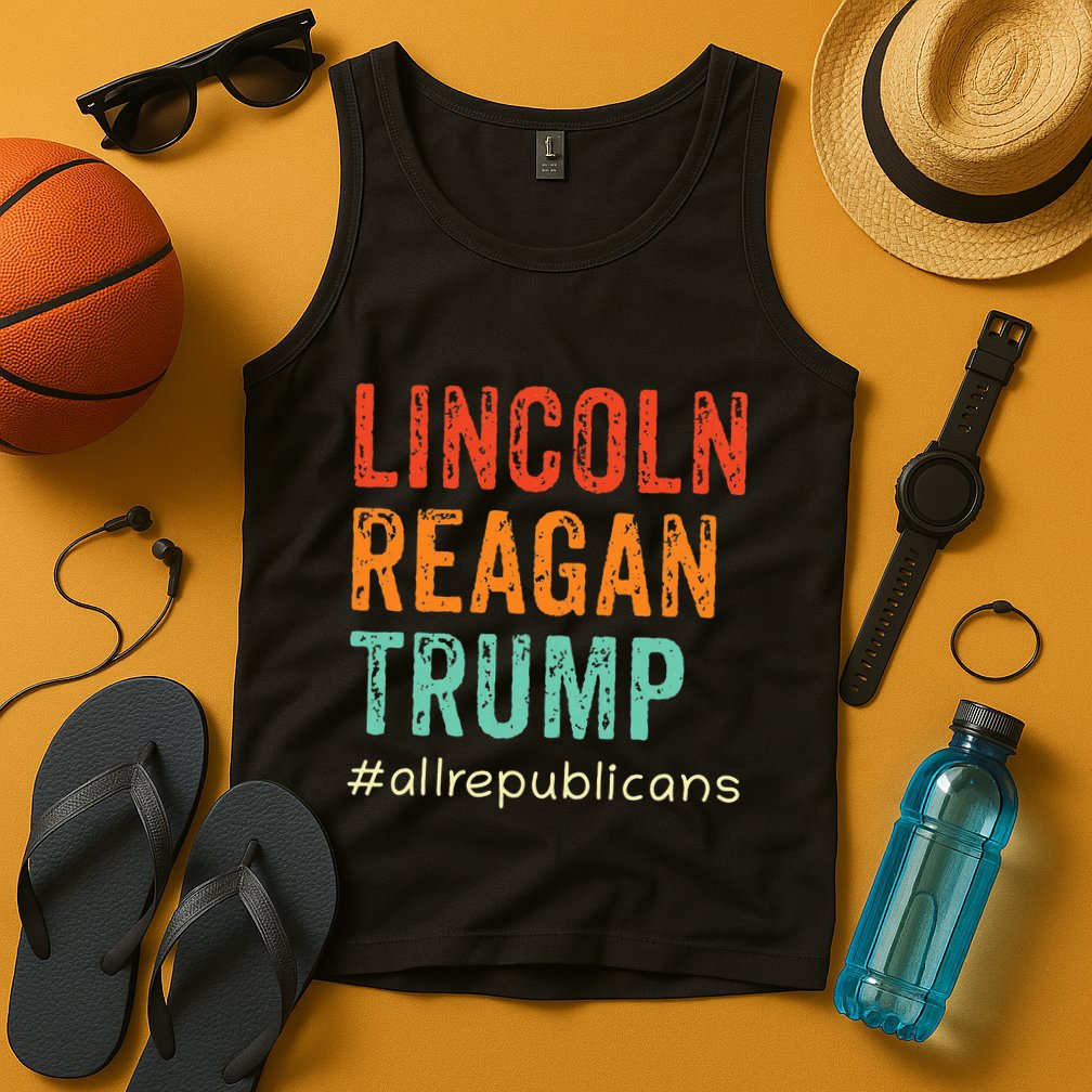 Lincoln Reagan Trump Favorite Presidents Tank Top