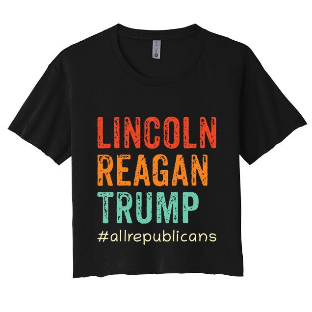 Lincoln Reagan Trump Favorite Presidents Crop Top