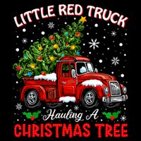 Little Red Truck Hauling A Christmas Tree Impact Tech Backpack