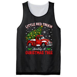 Little Red Truck Hauling A Christmas Tree Mesh Reversible Basketball Jersey Tank