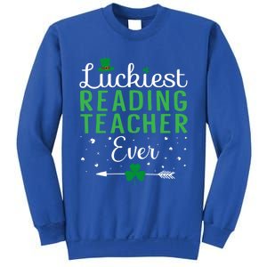 Luckiest Reading Teacher Ever Happy St Patricks Day Matching Gift Sweatshirt