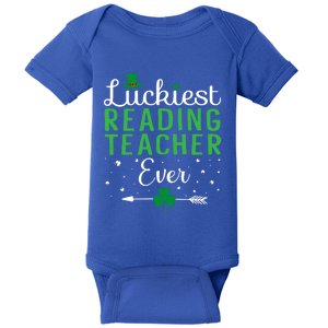 Luckiest Reading Teacher Ever Happy St Patricks Day Matching Gift Baby Bodysuit