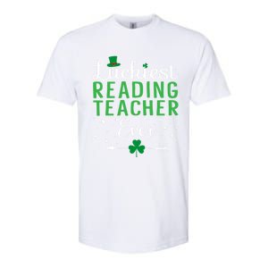 Luckiest Reading Teacher Ever Happy St Patricks Day Matching Gift Softstyle CVC T-Shirt