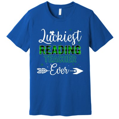 Luckiest Reading Teacher Ever Matching St Patricks Day Gift Premium T-Shirt