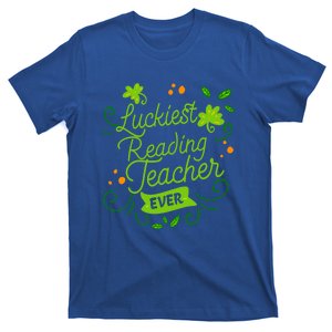 Luckiest Reading Teacher Ever Matching St Patrick's Day Gift T-Shirt