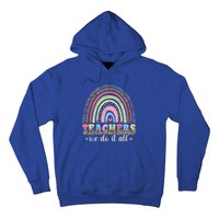 Leopard Rainbow Teachers Back To School Teach Love Inspire Meaningful Gift Hoodie