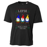 Lefse Rolling Team Christmas Baking Tomte Gnome Xmas  Cooling Performance Crew T-Shirt