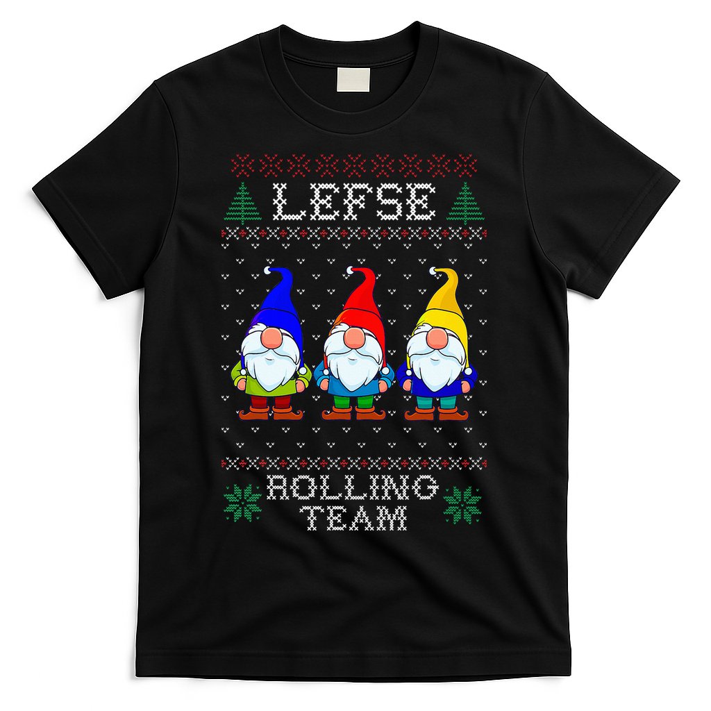 Lefse Rolling Team Christmas Baking Tomte Gnome Xmas  T-Shirt