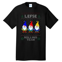 Lefse Rolling Team Christmas Baking Tomte Gnome Xmas  Tall T-Shirt