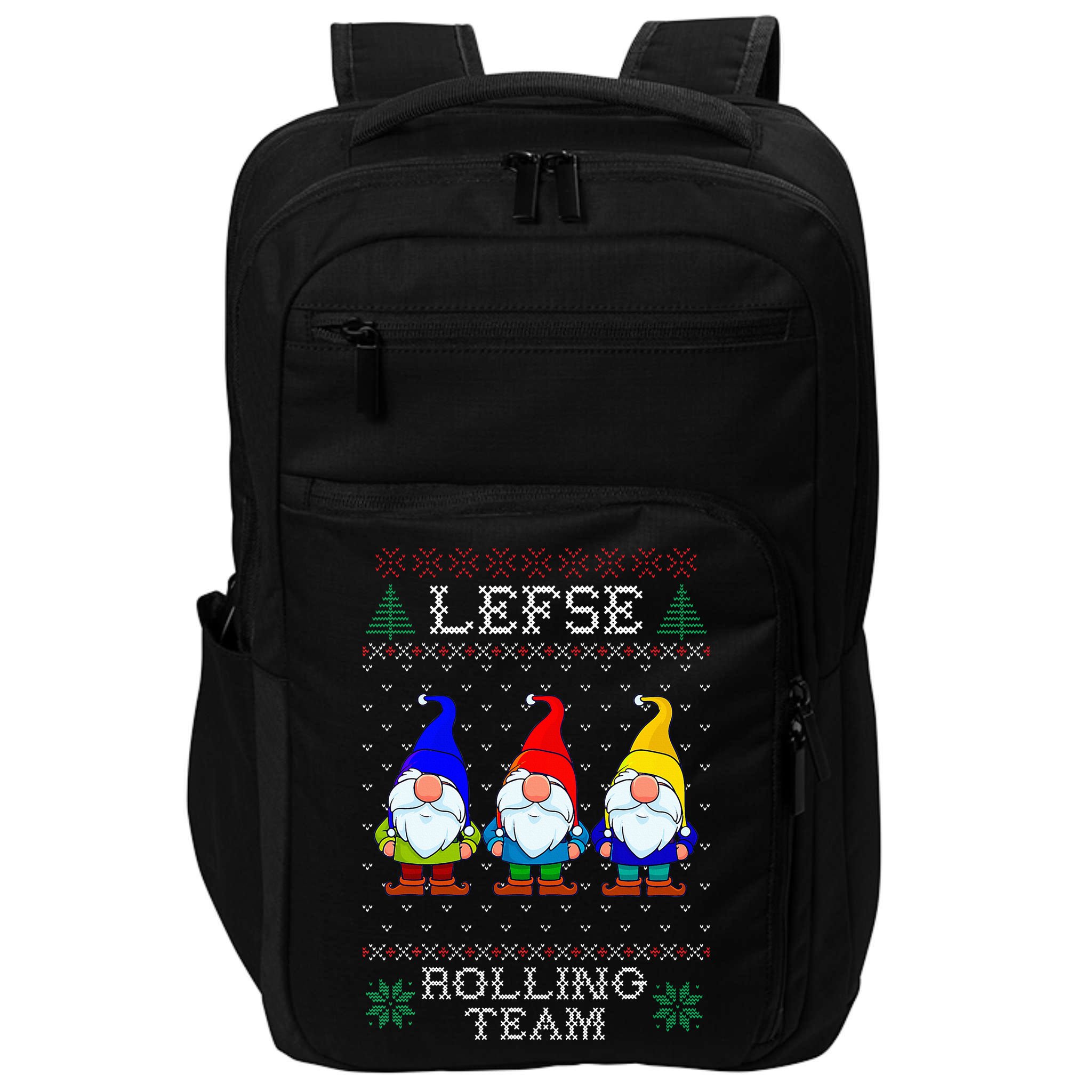 Lefse Rolling Team Christmas Baking Tomte Gnome Xmas  Impact Tech Backpack