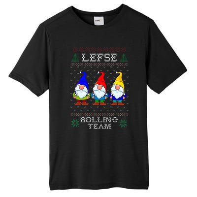 Lefse Rolling Team Christmas Baking Tomte Gnome Xmas  Tall Fusion ChromaSoft Performance T-Shirt