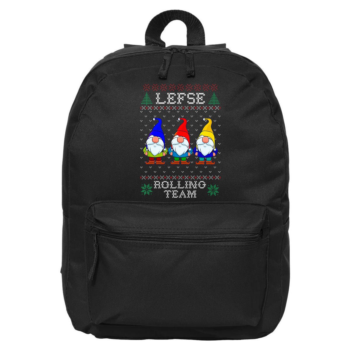 Lefse Rolling Team Christmas Baking Tomte Gnome Xmas  16 in Basic Backpack