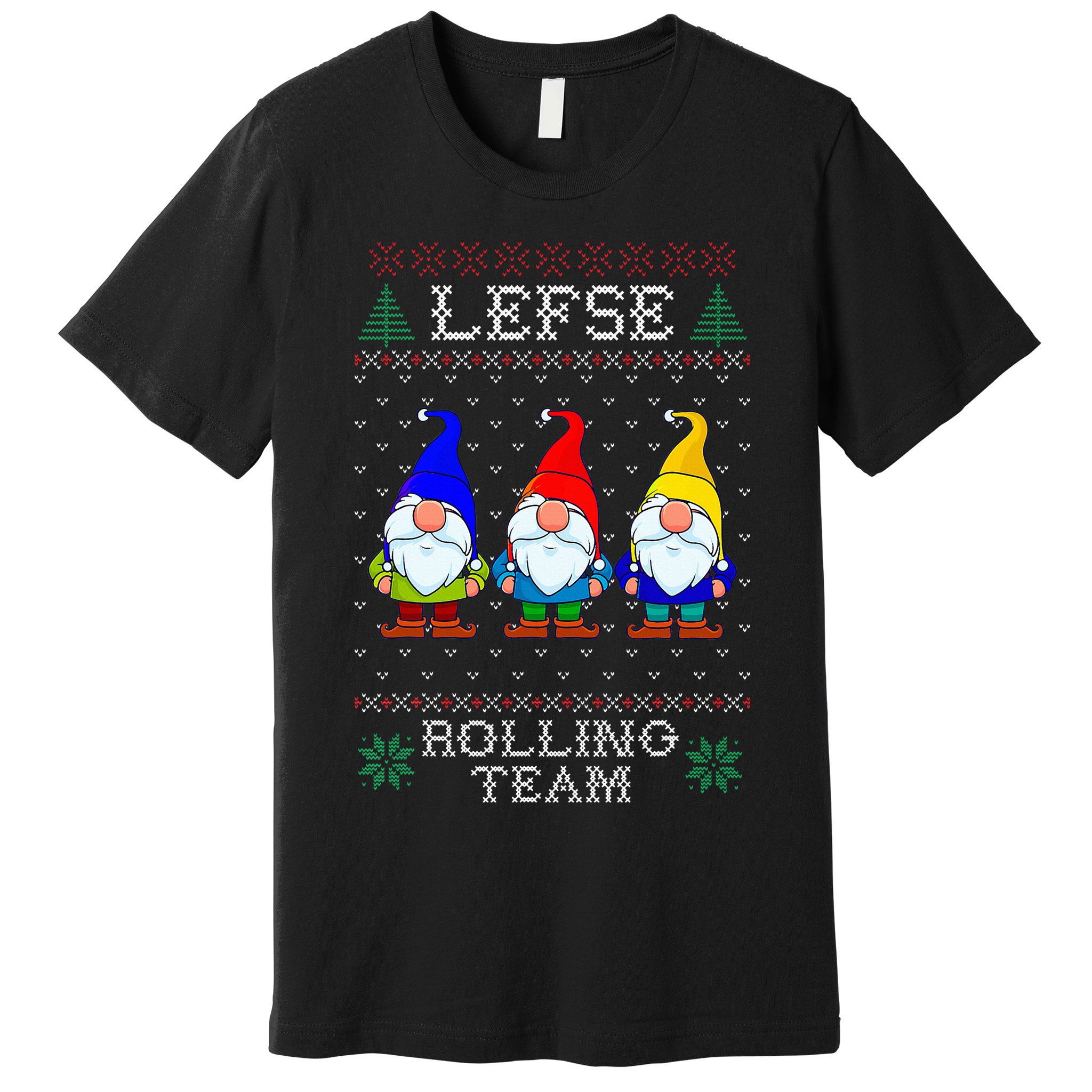 Lefse Rolling Team Christmas Baking Tomte Gnome Xmas  Premium T-Shirt