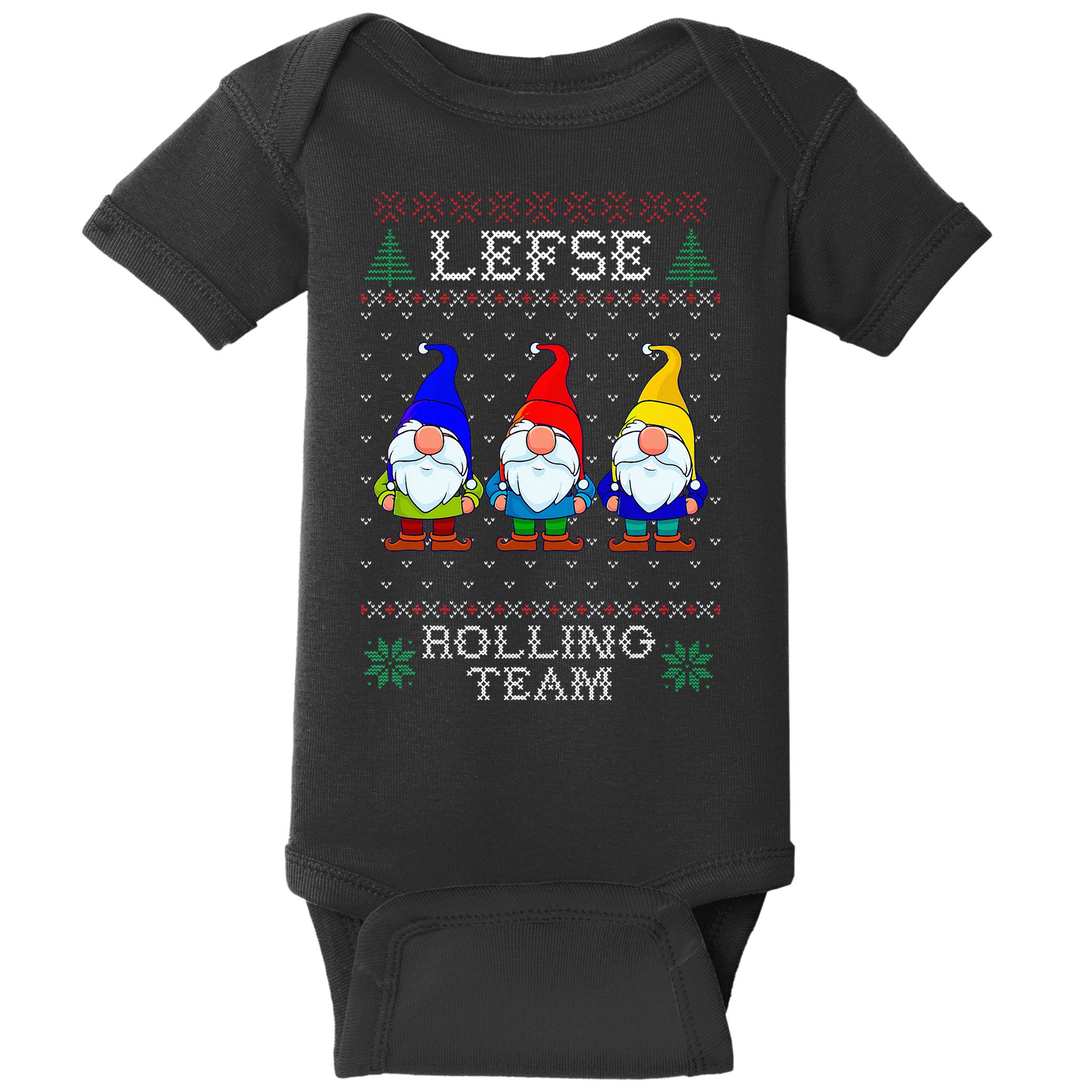 Lefse Rolling Team Christmas Baking Tomte Gnome Xmas  Baby Bodysuit