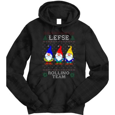 Lefse Rolling Team Christmas Baking Tomte Gnome Xmas  Tie Dye Hoodie