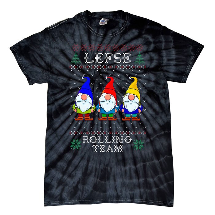 Lefse Rolling Team Christmas Baking Tomte Gnome Xmas  Tie-Dye T-Shirt