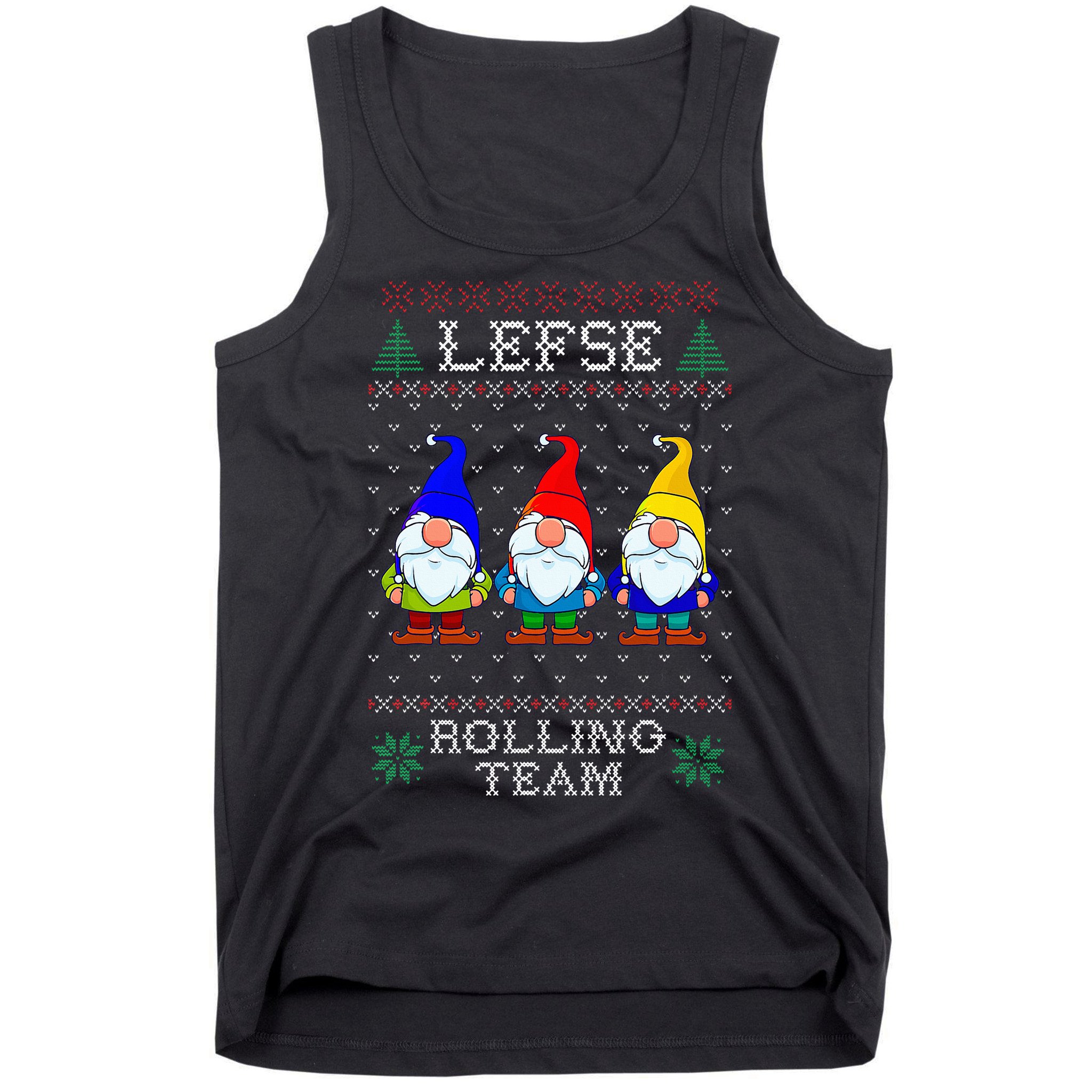 Lefse Rolling Team Christmas Baking Tomte Gnome Xmas  Tank Top