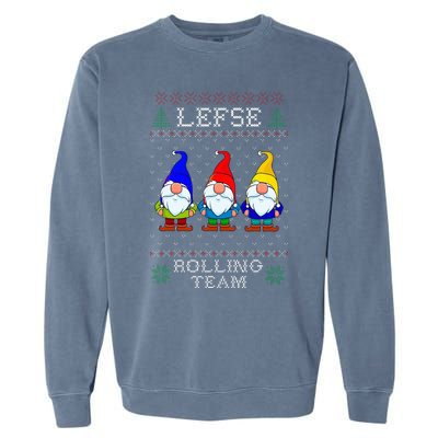 Lefse Rolling Team Christmas Baking Tomte Gnome Xmas  Garment-Dyed Sweatshirt