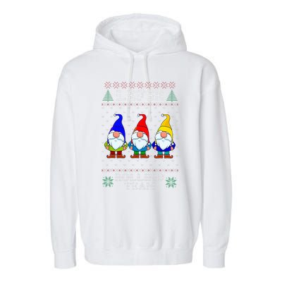 Lefse Rolling Team Christmas Baking Tomte Gnome Xmas  Garment-Dyed Fleece Hoodie