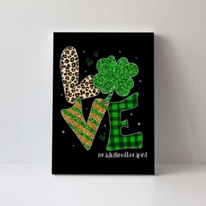 Love Radiation Therapist Life Leopard Saint Patrick's Day Canvas