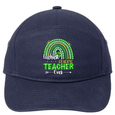 Luckiest Reading Teacher Ever St Patrick's Day Lucky Irish Gift 7-Panel Snapback Hat