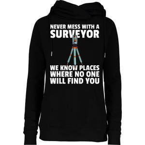 Land Recorder Technician Gift For Cartogropher Surveyor Womens Funnel Neck Pullover Hood