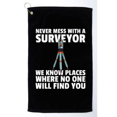 Land Recorder Technician Gift For Cartogropher Surveyor Platinum Collection Golf Towel