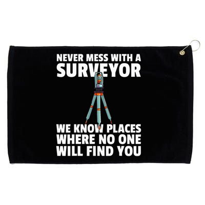 Land Recorder Technician Gift For Cartogropher Surveyor Grommeted Golf Towel