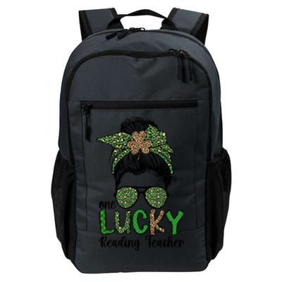 Lucky Reading Teacher St Patrick's Day Reading Specialist Funny Gift Daily Commute Backpack