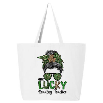 Lucky Reading Teacher St Patrick's Day Reading Specialist Funny Gift 25L Jumbo Tote