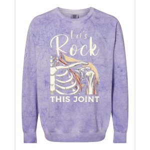 Lets Rock This Joint Shoulder Replacement Surgery Recovery Colorblast Crewneck Sweatshirt