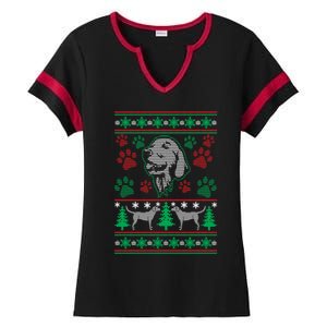 Labrador Retriever Ugly Christmas Holiday Dog Lover Gift Great Gift Ladies Halftime Notch Neck Tee