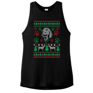 Labrador Retriever Ugly Christmas Holiday Dog Lover Gift Great Gift Ladies PosiCharge Tri-Blend Wicking Tank