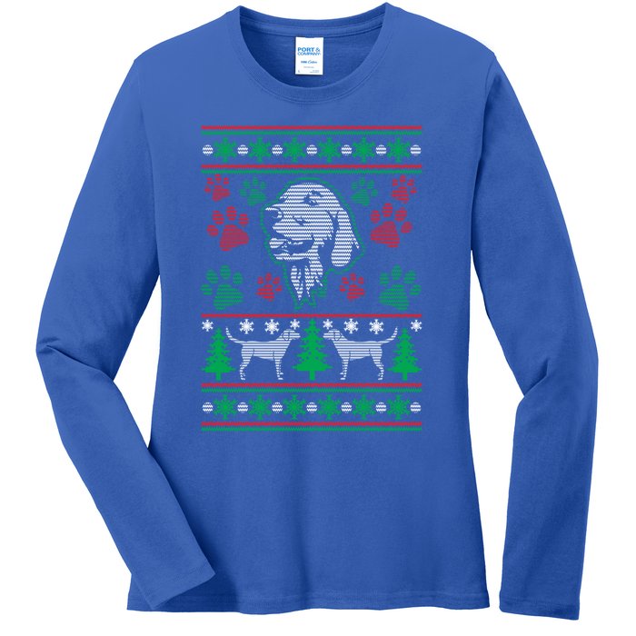 Labrador Retriever Ugly Christmas Holiday Dog Lover Gift Great Gift Ladies Long Sleeve Shirt