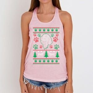 Labrador Retriever Ugly Christmas Holiday Dog Lover Gift Great Gift Women's Knotted Racerback Tank