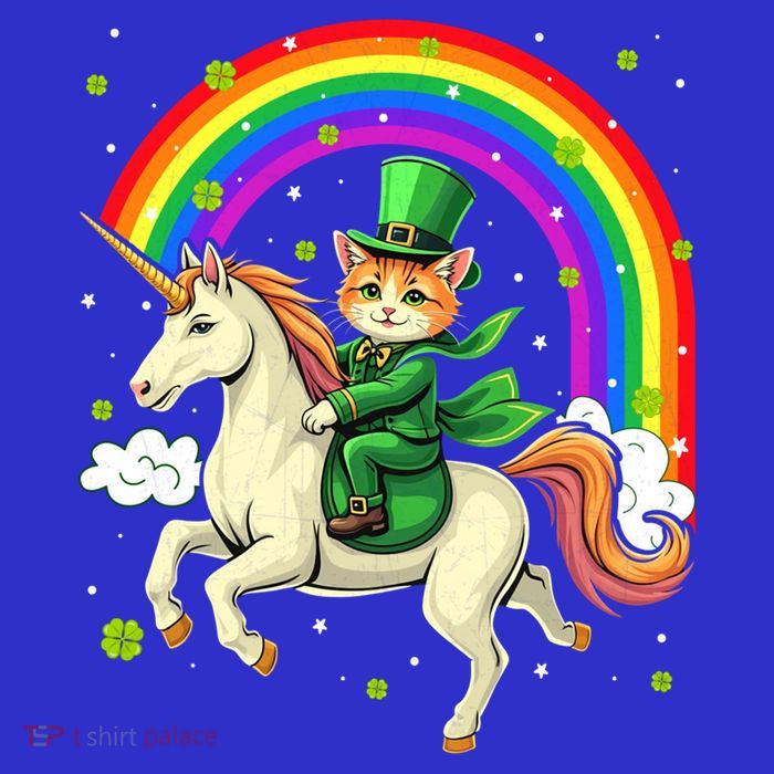 Leprechaun Riding Unicorn Rainbow St PatrickS Fun Cool Gift Apron