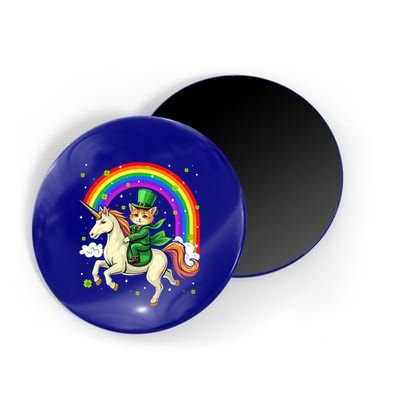 Leprechaun Riding Unicorn Rainbow St PatrickS Fun Cool Gift Magnet