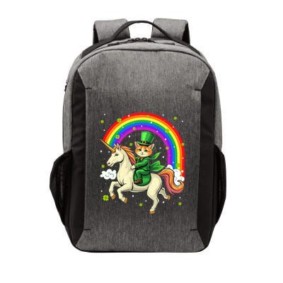Leprechaun Riding Unicorn Rainbow St PatrickS Fun Cool Gift Vector Backpack