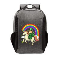 Leprechaun Riding Unicorn Rainbow St PatrickS Fun Cool Gift Vector Backpack