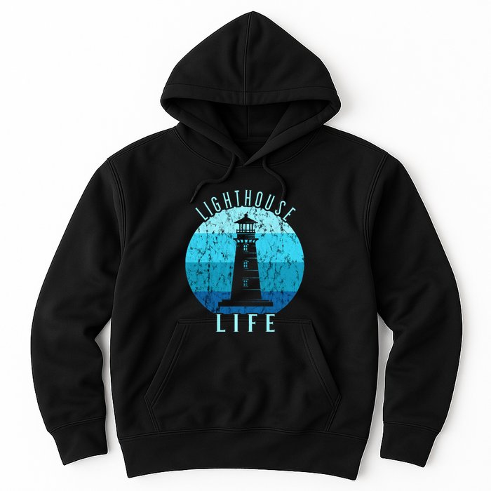 Lighthouse Retro Vintage Lighthouse Life Seaside Boating Hoodie