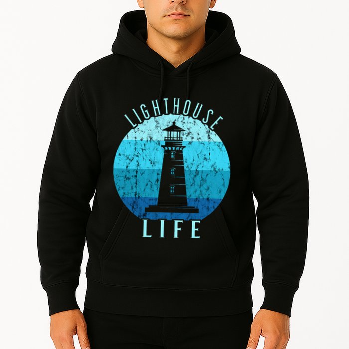 Lighthouse Retro Vintage Lighthouse Life Seaside Boating Hoodie