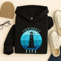 Lighthouse Retro Vintage Lighthouse Life Seaside Boating Hoodie