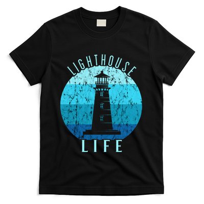 Lighthouse Retro Vintage Lighthouse Life Seaside Boating T-Shirt