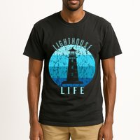 Lighthouse Retro Vintage Lighthouse Life Seaside Boating Tall T-Shirt