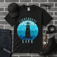 Lighthouse Retro Vintage Lighthouse Life Seaside Boating Tall T-Shirt
